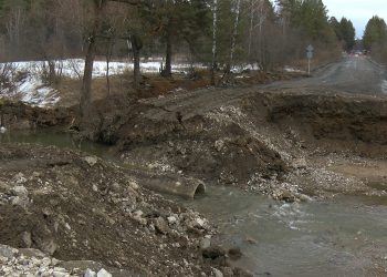 Технологический проезд через ручей Смольный восстановят после завершения паводка