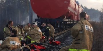 У железной дороги в районе совхоза Лесной вспыхнул пожар