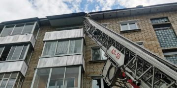 В Трёхгорном коммунальщиков и огнеборцев объединило спасение кошки