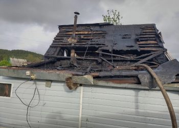В «Красногорце» сгорела крыша садового дома