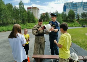 В Трёхгорном прошла пожарная эстафета для детей