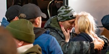 Трёхгорный проводил третью группу мобилизованных мужчин