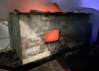 Ночной пожар в «Красногорце» уничтожил кровлю домов и бани