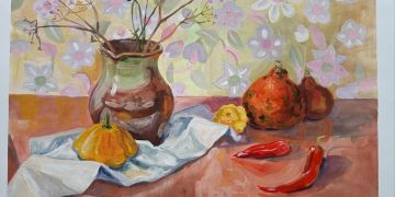 В Детской школе искусств открылась выставка картин, приуроченная к 70-летию Трёхгорного (0+)