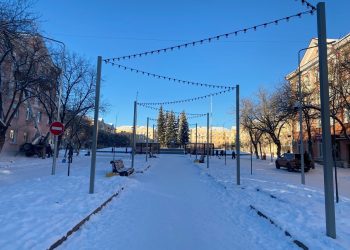 В Трёхгорном зимой городская площадь станет пешеходной