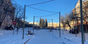 В Трёхгорном зимой городская площадь станет пешеходной