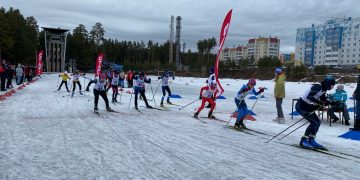 Команда Трёхгорного заняла третье место в эстафете по лыжным гонкам