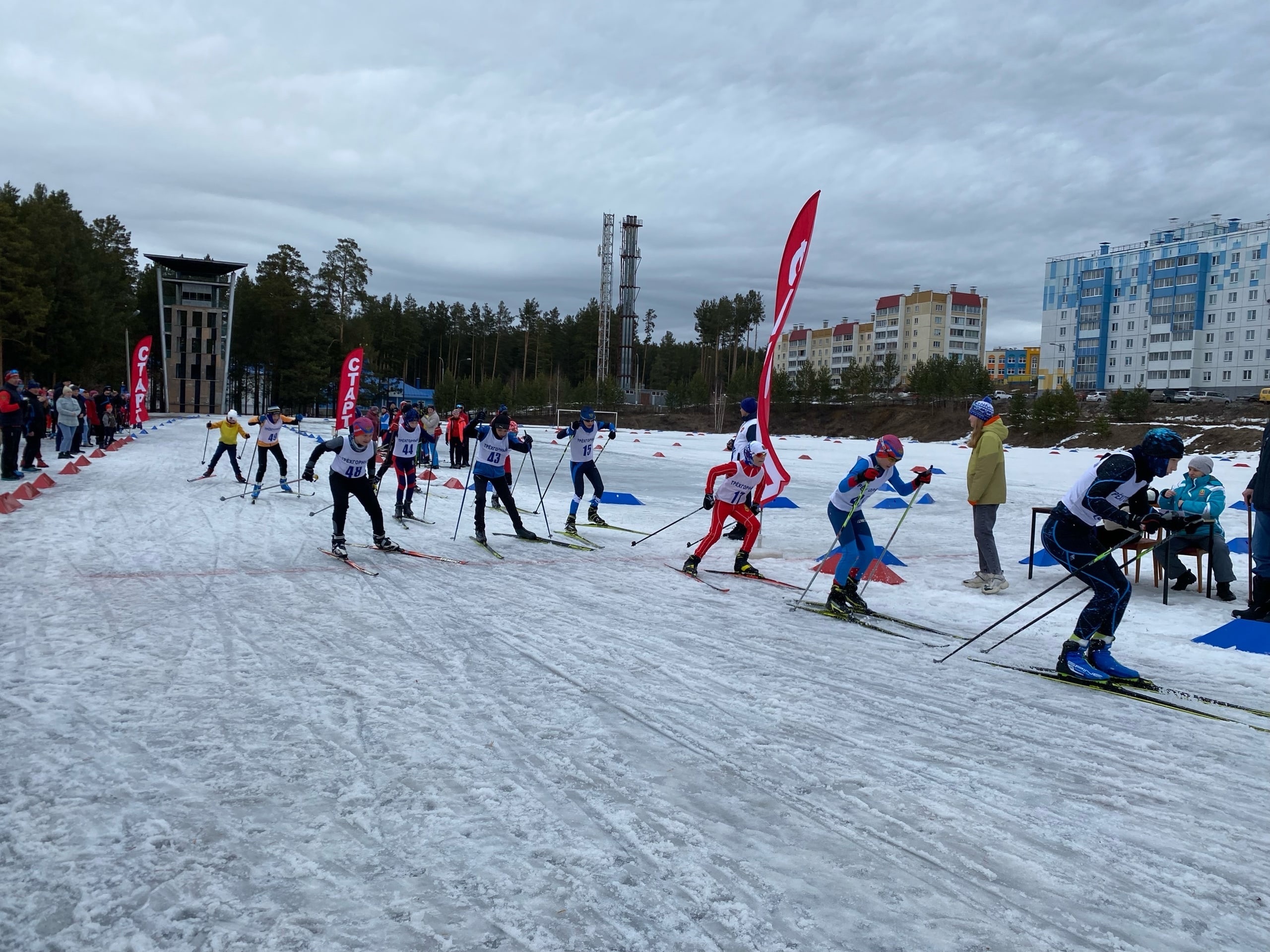 Команда Трёхгорного заняла третье место в эстафете по лыжным гонкам