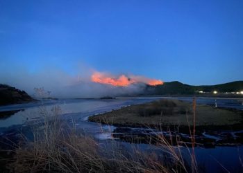 Спасатели и добровольцы борются с лесным пожаром под Юрюзанью