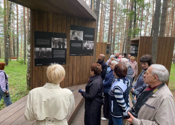 В Трёхгорном открыли уличную фотовыставку в честь академика Игоря Курчатова